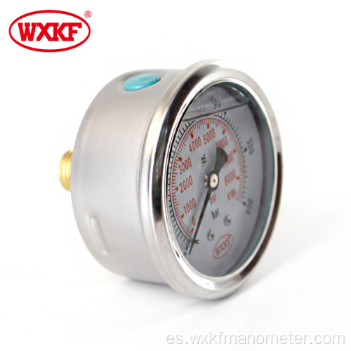 Manómetro de 50 mm de manómetro 100mpa manómetro de presión llena de líquido